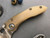 Borka Blades Custom Mini Stitch Orange Peel Titanium Anodized M390 Hand Satin Rock Grind
