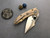 Borka Blades Custom Mini Stitch Orange Peel Titanium Anodized M390 Hand Satin Rock Grind