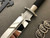 Marfione Custom Interceptor Black Cord Wrap DE M390 Mirror Polish Ramos Leather Sheath