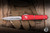 Microtech Ultratech OTF Automatic Knife Red Aluminum 3.4" M390 Dagger Stonewash 122-10RD
