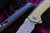Reate Knives J.A.C.K. Integral Knife Blue Titanium/Brass Inlay 3.9" Damasteel