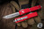 Microtech Ultratech OTF Automatic Knife Red 3.4" Tanto Serrated Stonewash   123-11RD