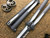 Microtech Tachyon III Great White Balisong Double Full Serrated Grey 173-D3GW