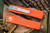 Microtech UTX-85 OTF Automatic Knife Orange 3.1\" Dagger Apocalyptic Stonewash 232-10APOR