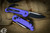 Microtech LUDT Purple Aluminum Automatic Folding Knife 3.4\" Black 135-1PU