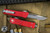 Microtech Combat Troodon OTF Automatic Knife Red 3.8\" Drop Point Serrated Stonewash 143-11RD