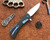 Marfione Custom/Koji Hara "Closer" Carbon Fiber Blue Accents Hand Rubbed Satin