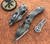 Microtech/Borka Blades Stitch Green Camo Full Serrated M390 169-3GC