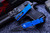 Microtech Troodon Blue OTF Automatic Knife D/E 3" 204P Dagger Black 138-1BL