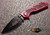 MICROTECH DOC FLIPPER M/A RED ALUMINUM 3.75" BLACK PLAIN 153-1RD