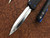 Microtech Marfione Cypher Black Alloy Blue Accents Hand Satin M390