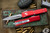 Microtech Ultratech OTF Automatic Knife Red 3.4" Dagger Stonewash Serrated 122-11RD