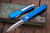 Microtech Ultratech OTF Automatic Knife Blue 3.4" Dagger Serrated Stonewash 122-11BL