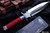 Marfione Custom Interceptor Red Wrap Dagger Mirror Polish Ramos Leather Sheath