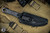 Microtech Borka SBK Fixed Blade Knife Carbon Fiber 5.25\" Persian Black DLC 200-1DLCCFS