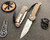 Microtech LUDT Tan Auto M390 Satin Serrated 135-5TA