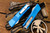 Microtech Combat Troodon OTF Automatic Knife Blue 3.8" Dagger Satin Serrated 142-6BL