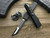 Microtech Ultratech Hellhound CF Silver Ringed Hardware Black DLC 119-1DLCCF