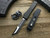 Microtech Ultratech Hellhound CF Silver Ringed Hardware Black DLC 119-1DLCCF