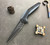 Brous Blades Hardwire Blue/Black G10 4.25" Acid Wash D2