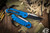 Microtech LUDT Automatic Folding Knife Blue 3.4\" Black Serrated 135-2BL