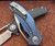 Marfione Custom Mini Matrix R Antique Blue Titanium Carbon Fiber M390 Stonewash