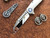 Marfione Custom Warhound Folder Hand Rubbed Titanium Blue Accents Mirror Polish M390