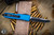 Microtech UTX-85 OTF Automatic Knife Blue 3\" M390 Drop Point Black 231-1BL