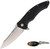 BROUS BLADES T4 FLIPPER BLACK G-10 STONEWASH PLAIN