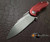 BROUS BLADES BIONIC RED FLIPPER KNIFE STONEWASH PLAIN BLADE