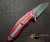 BROUS BLADES BIONIC RED FLIPPER KNIFE STONEWASH PLAIN BLADE
