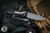 Microtech Socom Elite Manual Folding Knife Black Aluminum/Grip Inlay 4\" M390 Clip Point Stonewash Apocalyptic 160-10AP