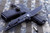 Jake Hoback Kwaiback Flipper Knife Carbon Fiber Blue/Black Cerakote (Cru-Wear)