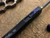 Marfione Cypher MK/7 Black Alloy Purple Haze Accents 4" Dark Matter M390 Blade Show 2018