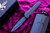 Microtech Custom/Marfione Cypher Black OTF Blued Mosaic Damascus