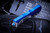 Microtech Custom/Marfione Dirac Blue D/E Dagger Mirror Polish