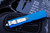 Microtech Custom/Marfione Dirac Blue D/E Dagger Mirror Polish