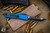 Microtech UTX-85 OTF Automatic Knife Blue 3.1" Tanto Black 233-1BL