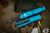 Microtech Ultratech OTF Automatic Knife Turquoise 3.4\" Dagger Black 122-1TQ