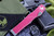 Microtech Halo 6 VI Red Distressed OTF 4.6" Tanto Stonewash 250-10DRD