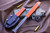 Microtech Halo 6 VI Orange Distressed OTF Tanto Stonewash 250-10DOR