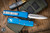 Microtech UTX-85 OTF Automatic Knife Blue 3.1\" Dagger Satin 232-4BL