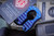 John Gray Keyper Blue Frag Pattern Anodized Titanium