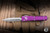Microtech Ultratech Automatic OTF Knife Violet  Aluminum 3.4" M390 Dagger Stonewash 122-10VI