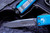 Microtech UTX-85 Turquoise OTF Automatic Knife 3" Stonewash Serrated 231-11TQ