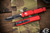 Microtech Ultratech OTF Automatic Knife Red 3.4\" Drop Point Black Serrated 121-2RD
