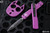 Microtech Ultratech Violet OTF Automatic Knife 3.4" Black Serrated Dagger 122-3VI