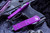 Microtech Troodon Violet OTF Satin D/E 3" 204P Dagger Full Serrated 138-6VI