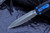 Microtech Custom/Marfione Dirac Blue Accents 3.2" D/E Dagger Stonewash