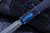 Microtech Custom/Marfione Dirac Blue Accents 3.2" D/E Dagger Stonewash